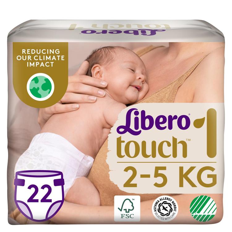 LIBERO Touch teippivaippa koko 1, 22kpl, 2-5 kg