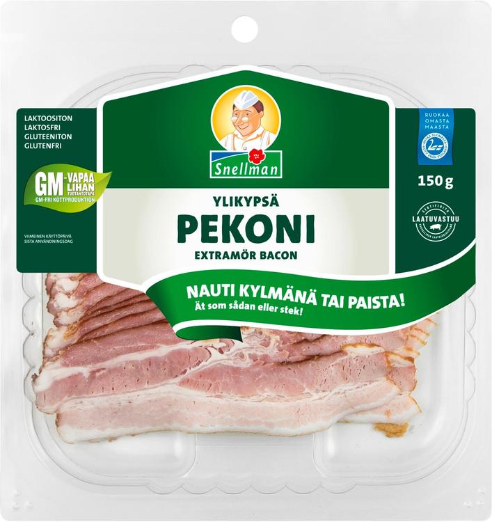 Snellman 150g Ylikypsä pekoni savustettu kokolihatuote