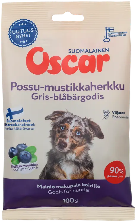 Oscar Possu-mustikkaherkku koirille 100 g