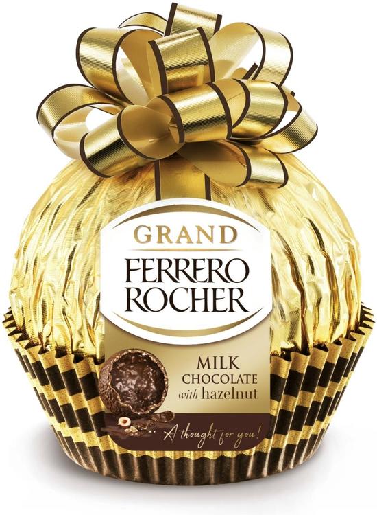 Ferrero Grand Rocher maitosuklaata hasselpähkinärouheella 125g Joulu
