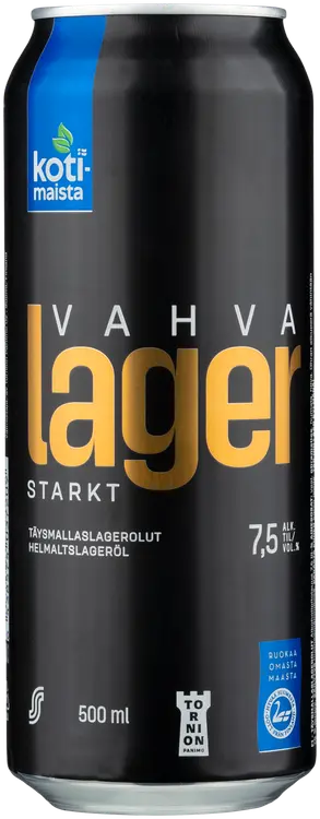 Kotimaista vahva lager olut 7,5% 0.5l