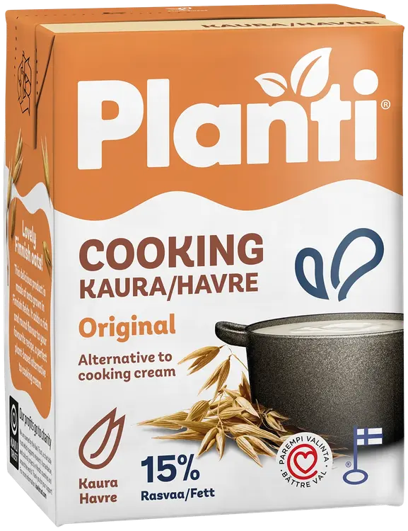 Planti Cooking original kaurapohjainen ruoanlaittovalmiste 15% rasvaa 2dl