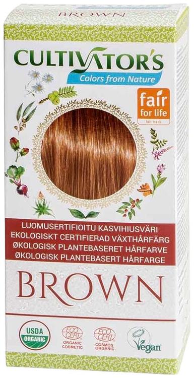 Cultivator's luomusertifioitu kasvihiusväri Brown 100g