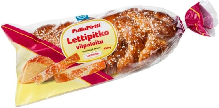 Pulla-Pirtti Lettipitko viipaloitu 450g laktoositon vehnäpitko