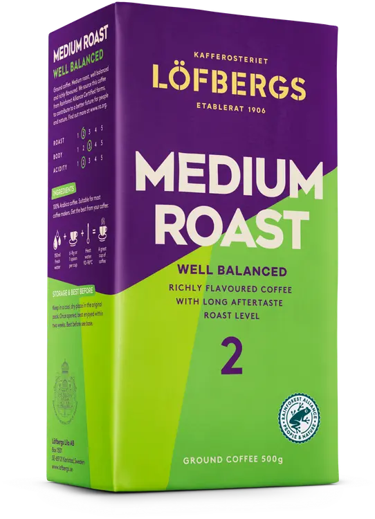 Löfbergs Medium Roast Suodatinkahvi 500 g Rainforest alliance