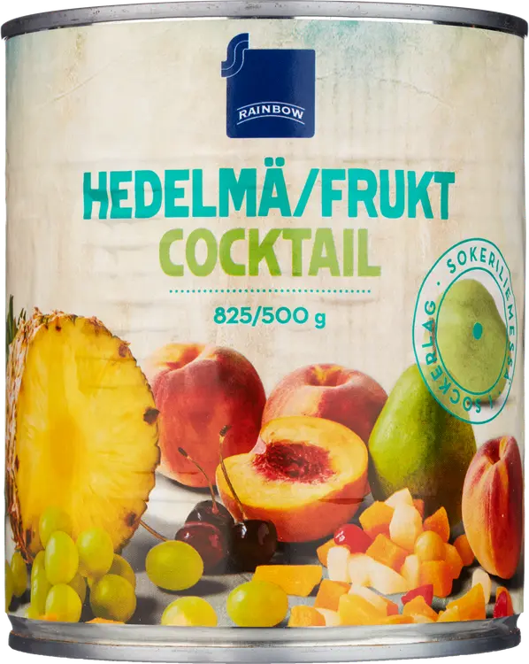 Rainbow hedelmäcocktail sokeriliemessä 825/500 g