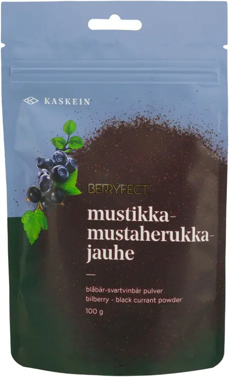 Kaskein Marja Berryfect ilmakuivattu Mustikka-mustaherukkajauhe 100g