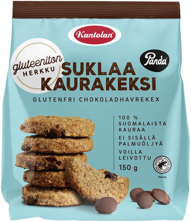 Kantolan gluteeniton kaurakeksi suklaa 150g