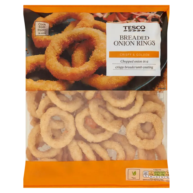 Tesco 750g paneroidut sipulirenkaat pakaste