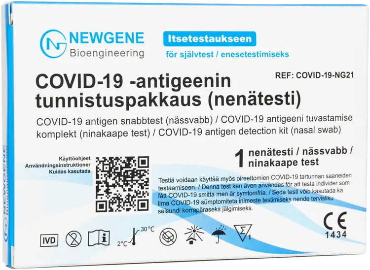 NEWGENE COVID-19 Antigeeni tunnistuspakkaus (nenätesti) 1kpl