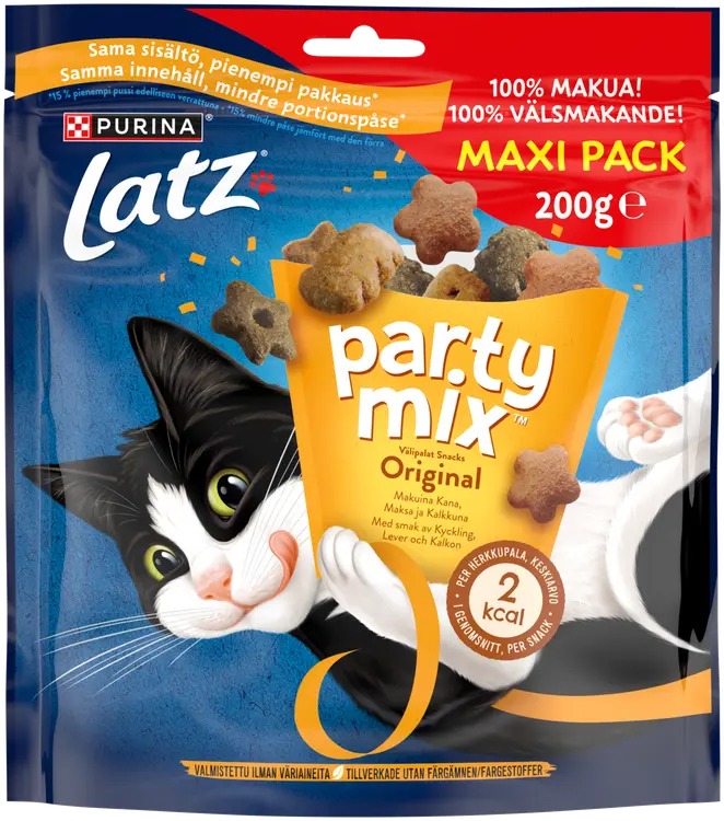 Latz 200g Party Mix Original Mix Kanan, Maksan & Kalkkunan makuinen kissanherkku