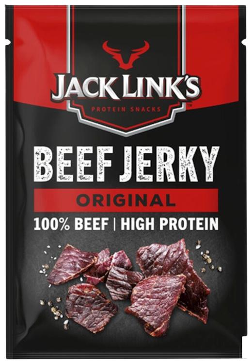 Jack Link's Beef Jerky Original, maustettuja ja kuivattuja naudanlihasuikaleita 60g