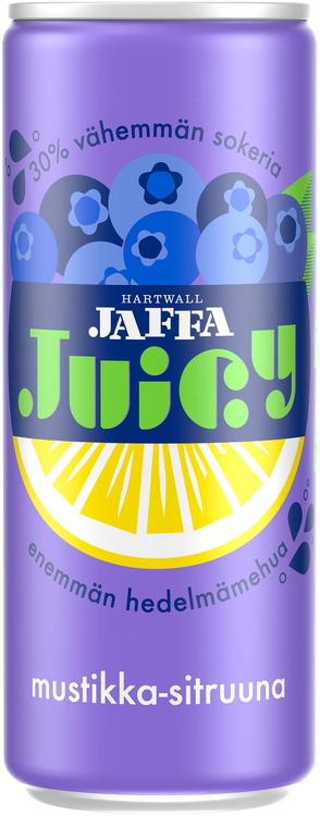 Hartwall Jaffa Juicy Mustikka-Sitruuna virvoitusjuoma 0,33l