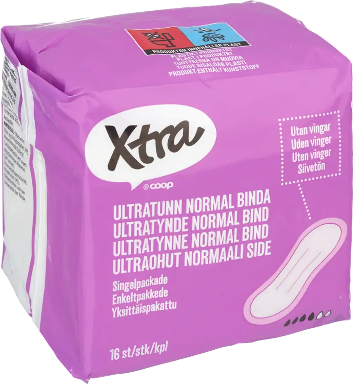 Xtra ultraohut siivetön normaali side 16 kpl