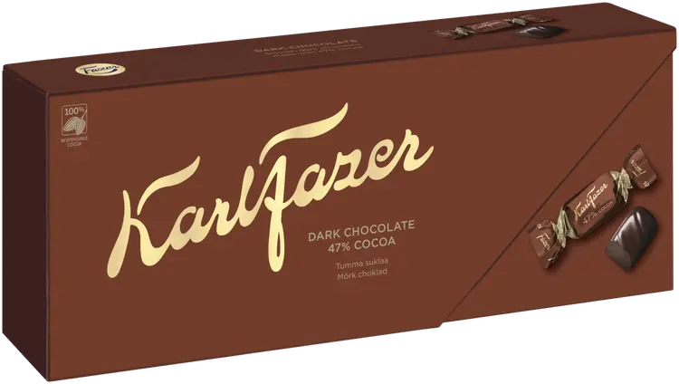 Karl Fazer Tumma suklaa  47%suklaakonvehteja 270g