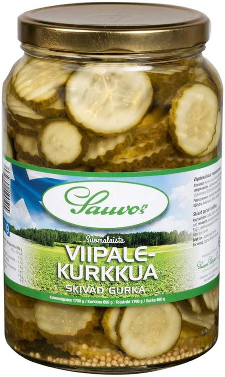 Sauvon 1700/850 g viipaloituja kurkkuja mausteliemessä