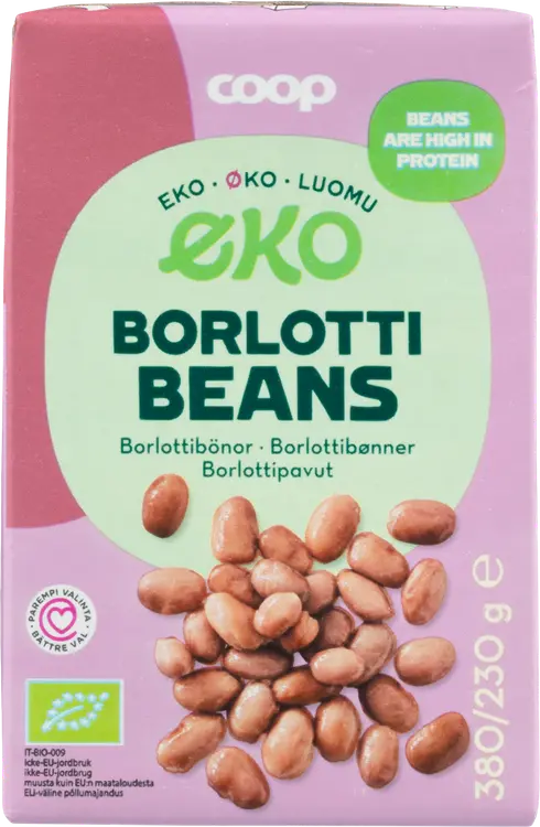 Coop borlottipavut luomu 380/230 g