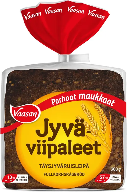 Vaasan Parhaat Maukkaat Jyväviipaleet 300 g ruisleipä