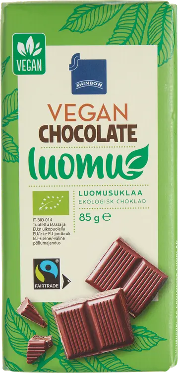 Rainbow 85g vegaaninen luomusuklaa