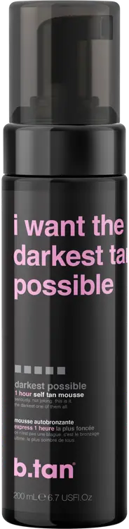 b.tan Darkest tan possible itseruskettava mousse