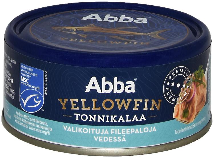 Abba MSC yellowfin tonnikalaa vedessä 150/105g