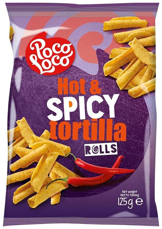 Poco Loco Rolls maisisnäkk vürtsikas 125 g