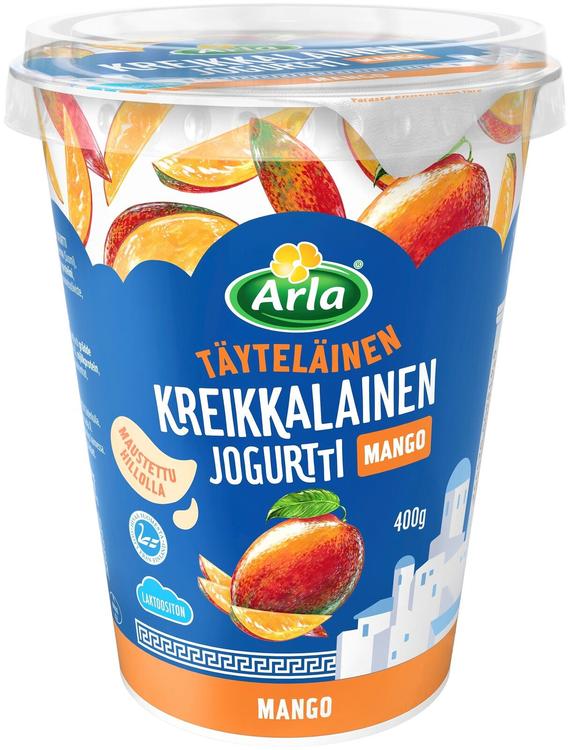 Arla Kreikkalainen Mangojogurtti 400 g laktoositon