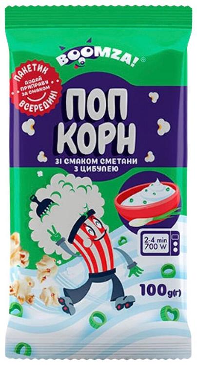 Boomza! Hapukoore-sibulamaitseline mikrolaine popkorn 100g