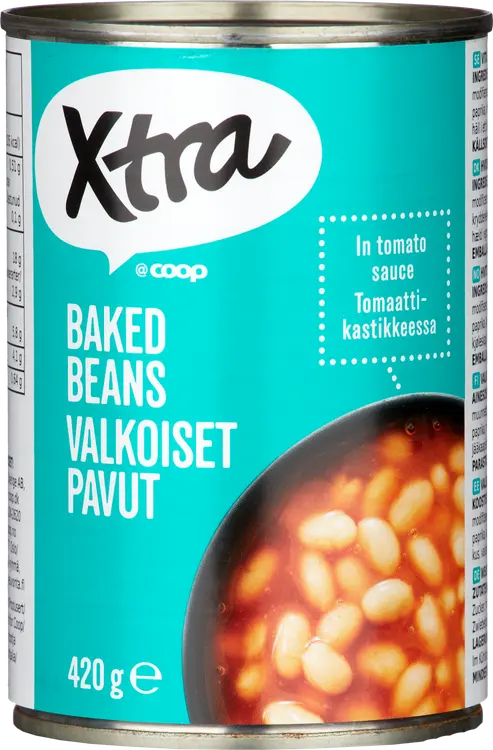 Xtra valkoisia papuja tomaattikastikkeessa 420 g
