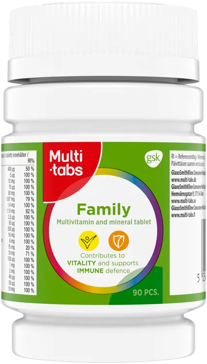 Multi-tabs Family Monivitamiini 90 tablettia
