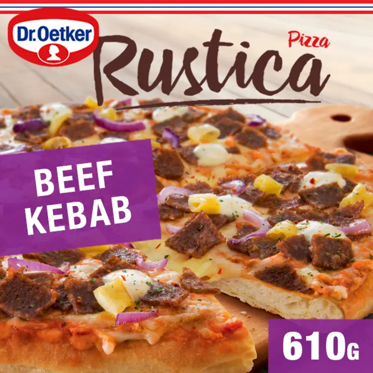Dr. Oetker Rustica Beef Kebab pakastepizza 610g