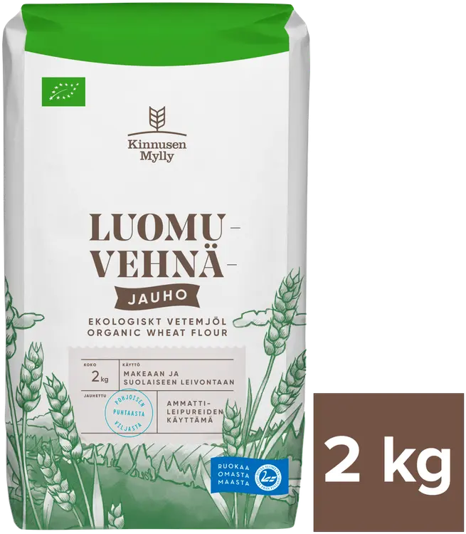 Kinnusen Mylly Luomuvehnäjauho 2 kg