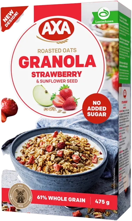 AXA Granola Mansikka & Auringonkukansiemenet 475g