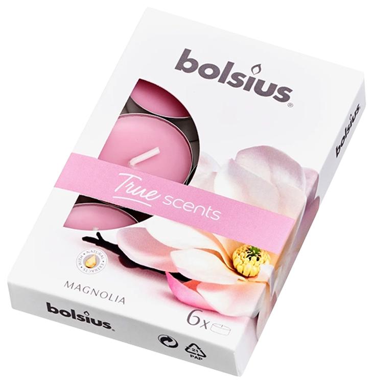 Bolsius 6 lõhna-teeküünalt karbis 4h Magnolia True