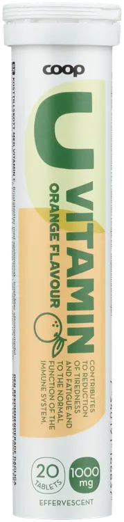 Coop C-vitamiini 1000mg Appelsiini poretabletti 20 kpl
