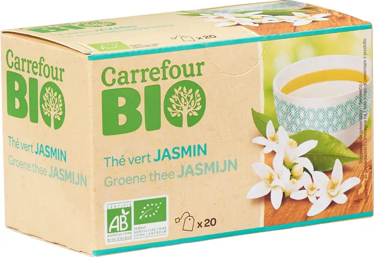 Carrefour Bio Jasmin vihreä tee luomu 20 pss