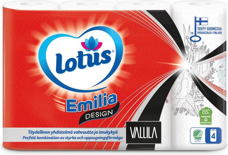 LOTUS Emilia Design Vallila Talouspaperi 4rll