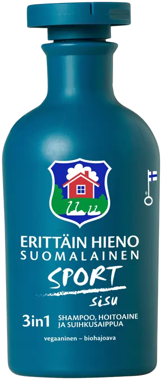 Erittäin Hieno Suomalainen Sport Sisu 3in1 shampoo, hoitoaine, suihkusaippua 300ml