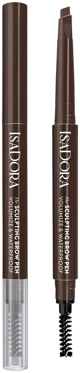 Isadora Sculpting Brow Pen With Brush kulmakynä 80 Dark Brown 0,2 g