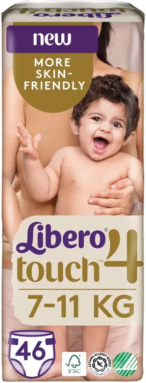 LIBERO Touch teippivaippa koko 4, 46kpl, 7-11 kg