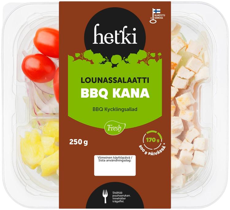 Fresh Hetki Lounassalaatti BBQ Kana 250g