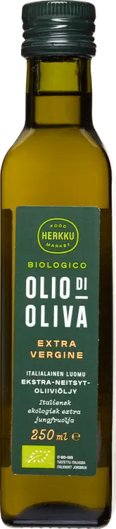 Herkku italialainen luomu ekstra-neitsytoliiviöljy 250ml