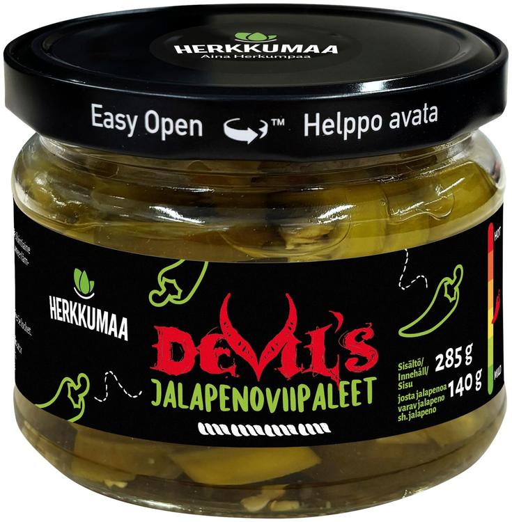 Herkkumaa Devil's Jalapeno viipaleet 285/140 g