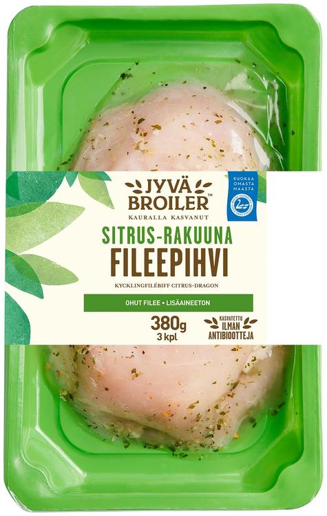 Jyväbroiler Broilerin Fileepihvi Sitrus-Rakuuna 380g