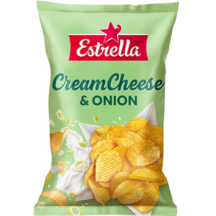 Estrella Cream Cheese & Onion sipsi 275g