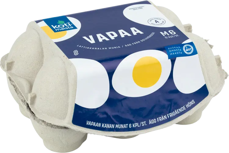 Kotimaista vapaan kanan munat M6