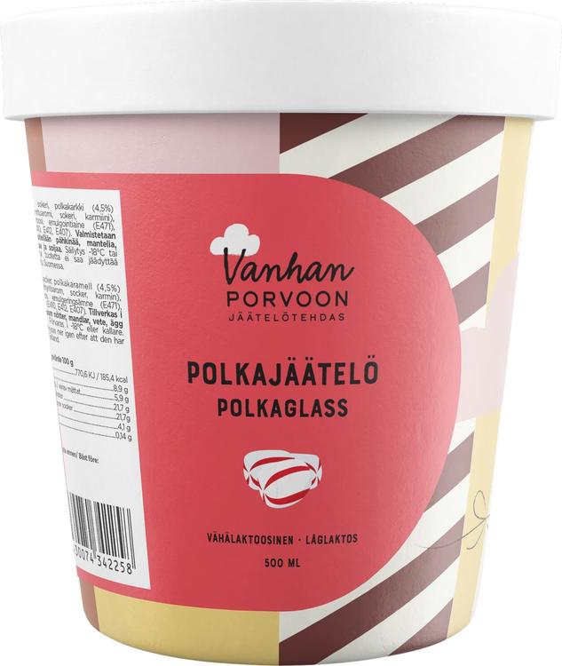 Vanhan Porvoon jäätelötehdas Polkajäätelö 500ml