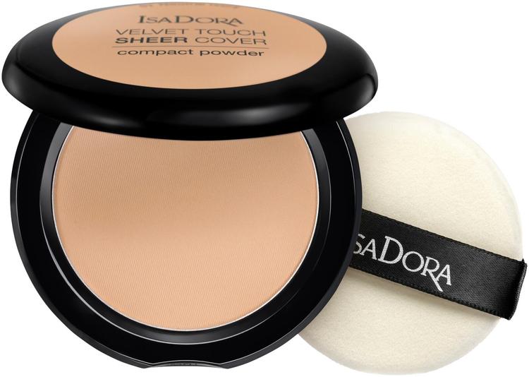 IsaDora Velvet Touch Sheer Cover Compact Powder 10 g 44 Warm Sand kivipuuteri