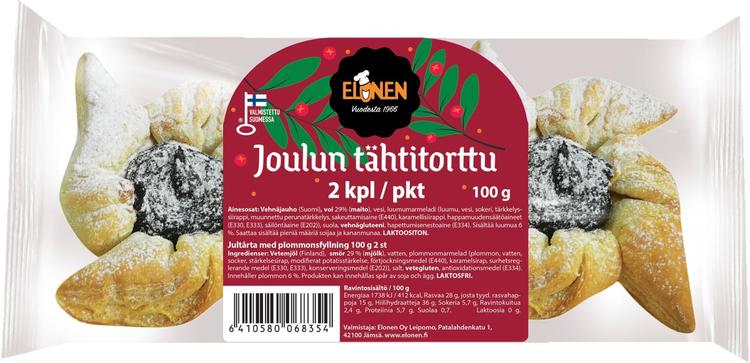 Elonen Tähtitorttu 2kpl 100g