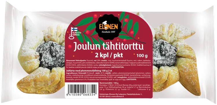 Elonen Tähtitorttu 2kpl 100g